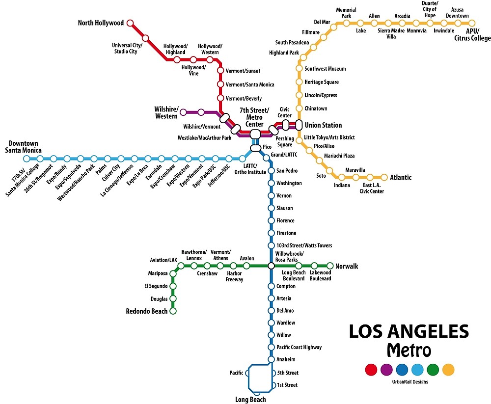 LA metro map
